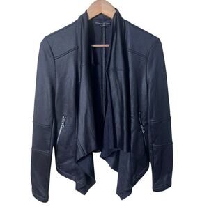 Generation Love Black Cascading Drape Front Jacket Size Small